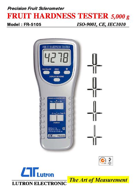 lutron fruit hardness tester|fruit firmness test kit.